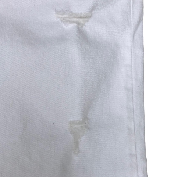 Levi’s Premium Wedgie Skinny Distressed Size 24W White Crop High Waist - Picture 7 of 16